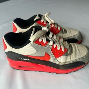 Nike Kids Sneakers - Red, Gray, and Black